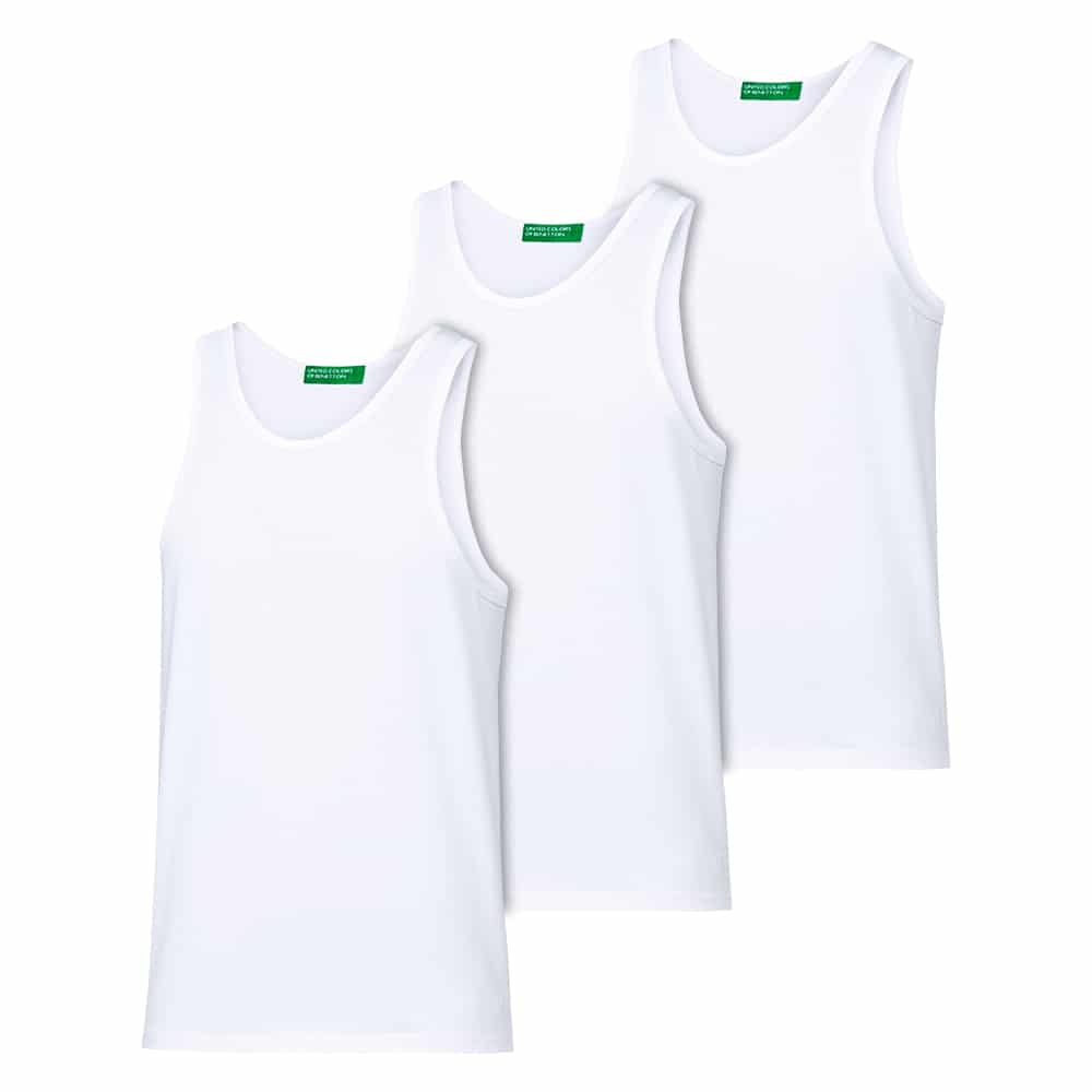 Benetton 3er Pack Herren Tr�gershirts