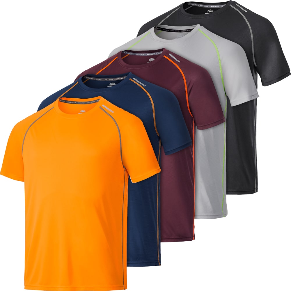 Nordcap 5er Pack Herren Sport-Shirts